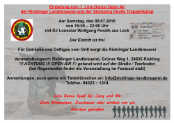 Einladung zum 1. Line Dance Open Air der Ricklinger Landbrauerei