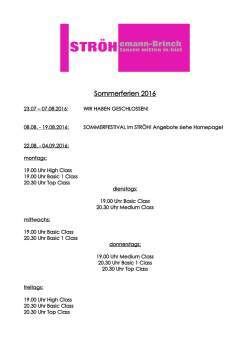 Sommerferien 2016 - Tanzen mitten in Kiel