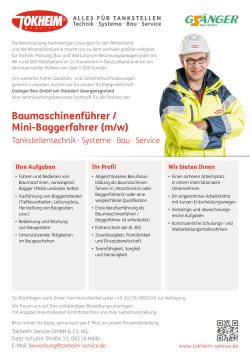 Baumaschinenführer / Mini-Baggerfahrer (m/w)