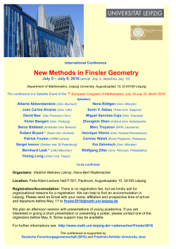 New Methods in Finsler Geometry
