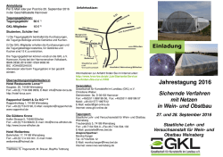 Jahrestagung 2016 - Gesellschaft f&uuml;r Kunststoffe im Landbau eV