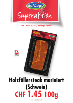 Holzf&auml;llersteak mariniert KW 29/2016