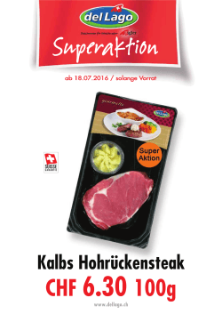 Kalbshohruecken Steak KW 29/2016