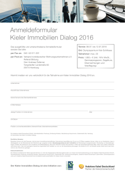 Jetzt anmelden - Kieler Immobilien Dialog