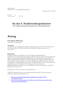 Brief an Gemeinderat - AStA Uni Konstanz