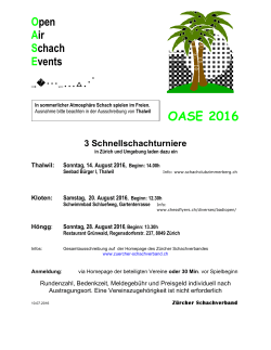 OASE 2016 - Zürcher Schachverband
