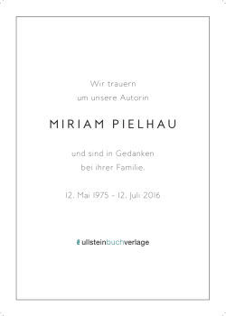 MIRIAM PIELHAU