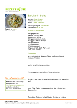 Spitzkohl - Salat