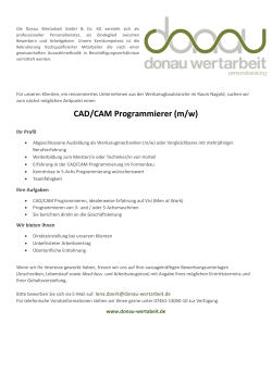 CAD/CAM Programmierer (m/w)