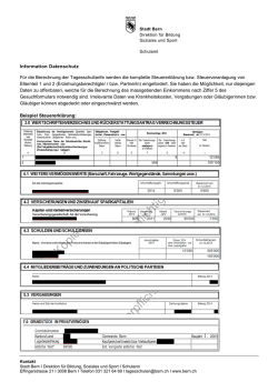 Information Datenschutz F&uuml;r die Berechnung der