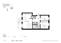 HAUS 3 3 ZIMMER Wohnung 43 ca. 85,3 m² 1.OG links