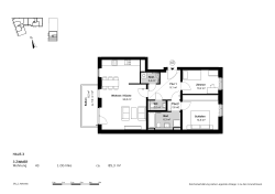HAUS 3 3 ZIMMER Wohnung 43 ca. 85,3 m&sup2; 1.OG links