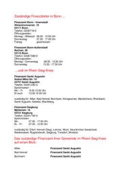 zuständige Finanzämter Bonn Rhein-Sieg-Kreis - Migra-Info