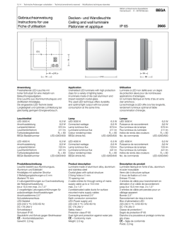 IP 65 ! 2665 Decken- und Wandleuchte Ceiling and wall luminaire