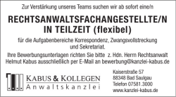 Stellenanzeige PDF - Kanzlei Kabus und Kollegen Bad Saulgau