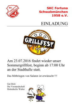 Grillfest - SKC Fortuna Schwabm&uuml;nchen