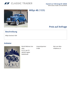 Willys 48 (1939) Preis auf Anfrage