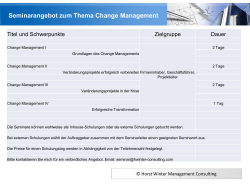 Seminarangebote CM - Horst Winter Management Consulting