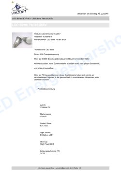 LED Birne 7W 85-265V