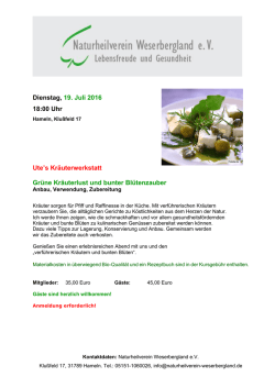 Gr&uuml;ne Kr&auml;uterlust und bunter Bl&uuml;tenzauber