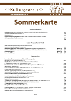 Speisekarte - Eschenlaube