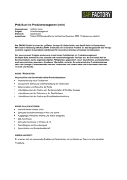 Praktikum im Produktmanagement (m/w)