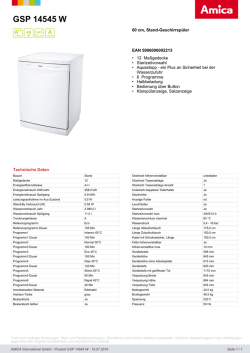 GSP 14545 W - Amica International GmbH