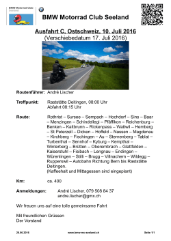 Ausfahrt - BMW Motorradclub Seeland