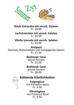 Herrliche Sommergerichte!