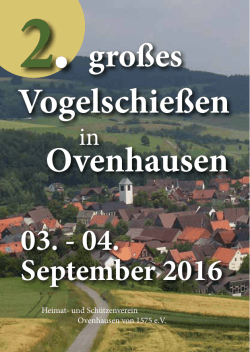 Vogelschießen 2016 - Heimat- und Schützenverein Ovenhausen