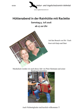 H&uuml;ttenabend Rain-H&uuml;tte, 09.Juli 2016