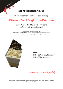 Passionsfruchtjoghurt - Patisserie