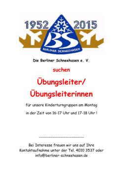 Infos - Die Berliner Schneehasen eV