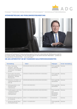 INTENSIVBETREUUNG UND PROBLEMKREDITBEARBEITUNG