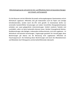 Hilfsmittelregelung - WWW-Docs for B-TU