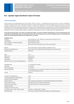 Sprinter Open End Brent Crude Oil Future