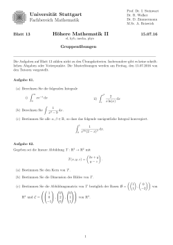 Blatt 13 - Fachbereich Mathematik