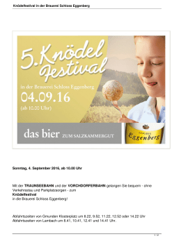 Knödelfestival in der Brauerei Schloss Eggenberg