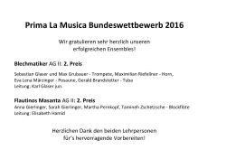 Prima La Musica Bundeswettbewerb 2016