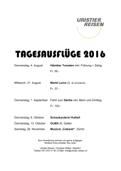 tagesausflüge 2016