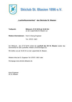Infos - Skiclub St. Blasien