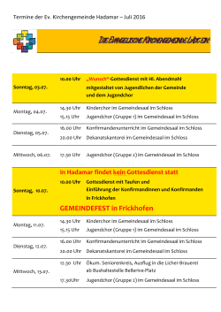 Heimatpost Homepage Juli