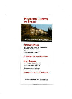 Historien-Theater im Salon: 8. Oktober 2016, 20.00