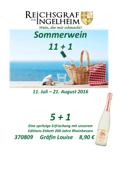 Sommerwein 11 + 1 - Reichsgraf von Ingelheim