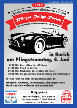 Plakat Küppers - Pfingst-Rallye