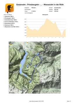 Gotzenalm - Priesbergalm - - Wasseralm in der R&ouml;th