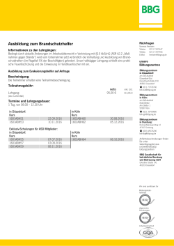 Ausbildung zum Brandschutzhelfer