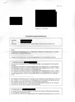 Eingliederungsvereinbarung