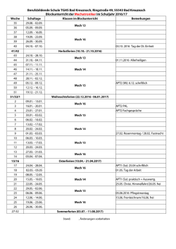 Blockplan Mechatroniker 2016-2017