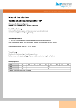 Knauf Insulation Trittschall
